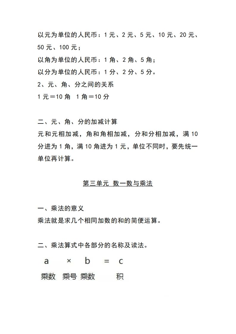 图片[2]_二上北师大数学知识点重点汇总_练习题|试卷|知识点|复习提纲