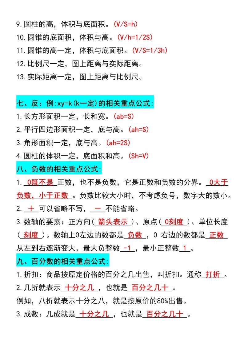 图片[3]_六年级下册数学必背重点公式汇总_练习题|试卷|知识点|复习提纲