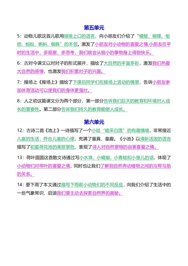 图片[3]_《中心思想背诵》一下语文_练习题|试卷|知识点|复习提纲