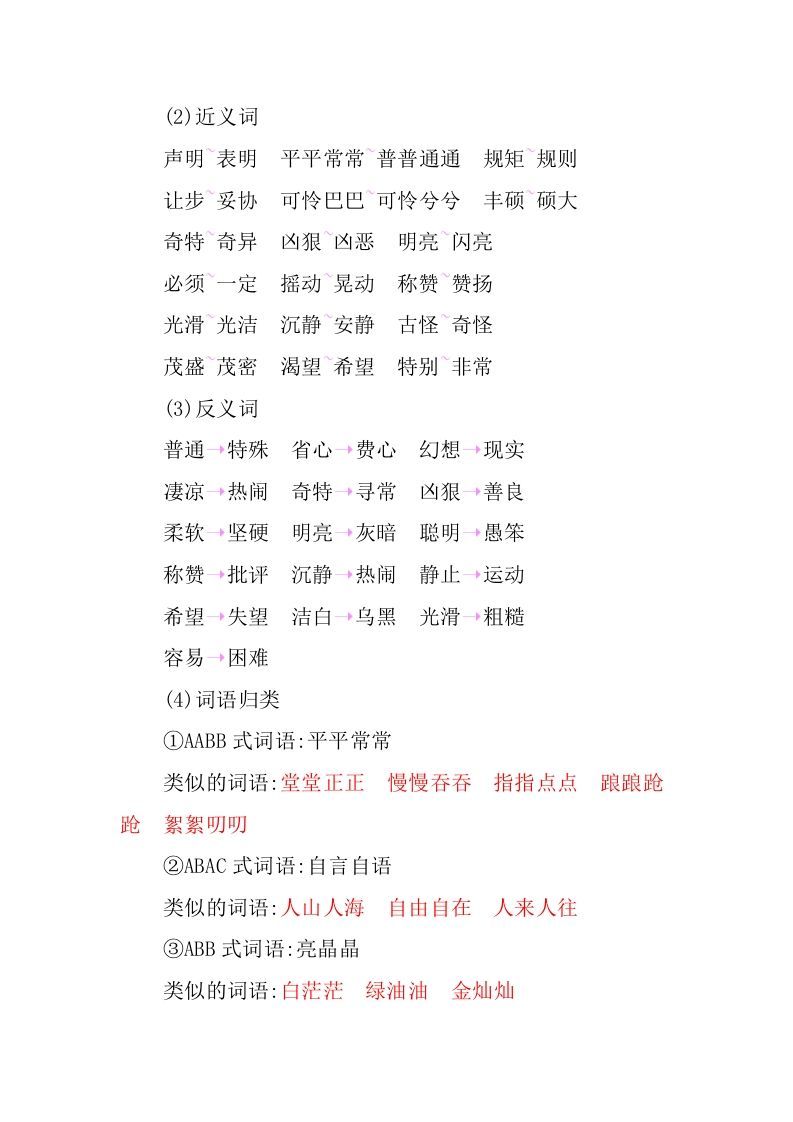 图片[2]_四年级语文下册第八单元知识小结_练习题|试卷|知识点|复习提纲