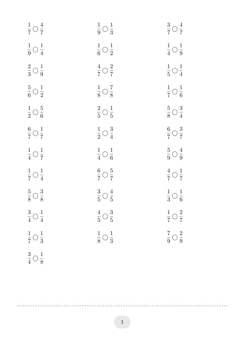 图片[3]_三年级数学上册口算题(分数比大小)1000题（人教版）_练习题|试卷|知识点|复习提纲