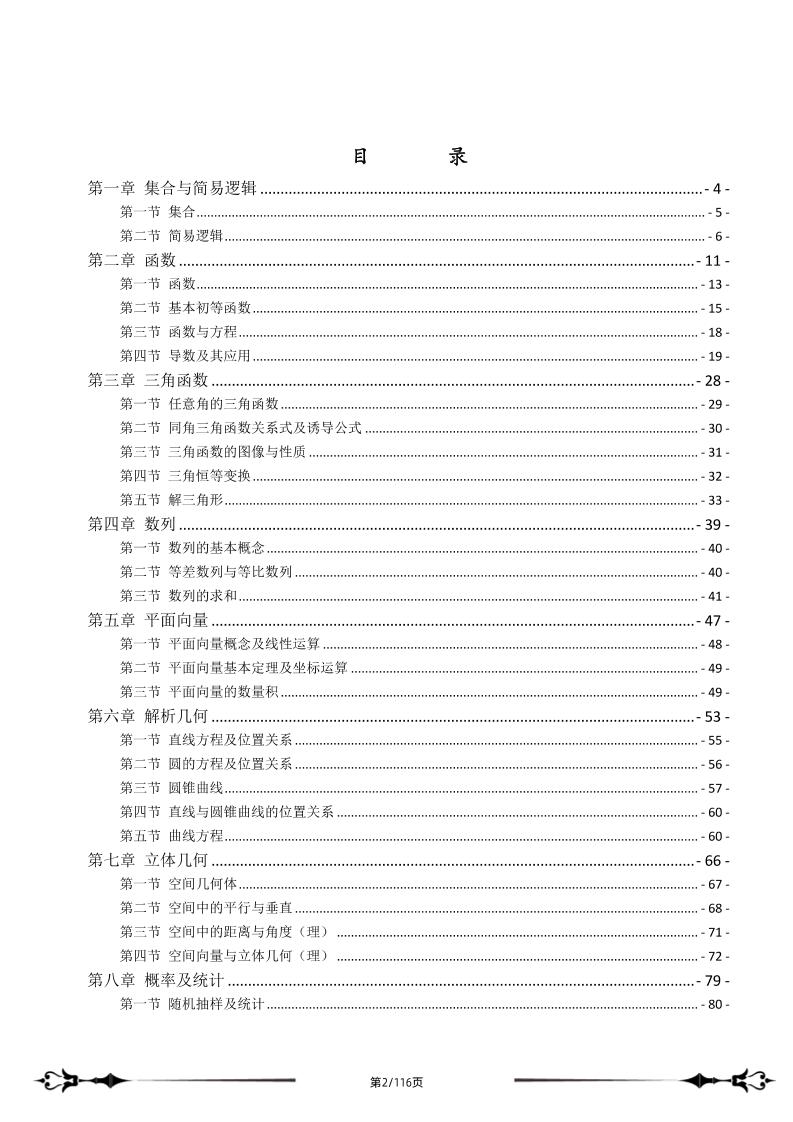 161-高中数学知识清单大全_练习题|试卷|知识点|复习提纲