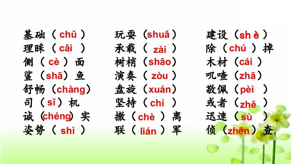 图片[3]_三年级语文上册专项1生字复习课件（部编版）_练习题|试卷|知识点|复习提纲