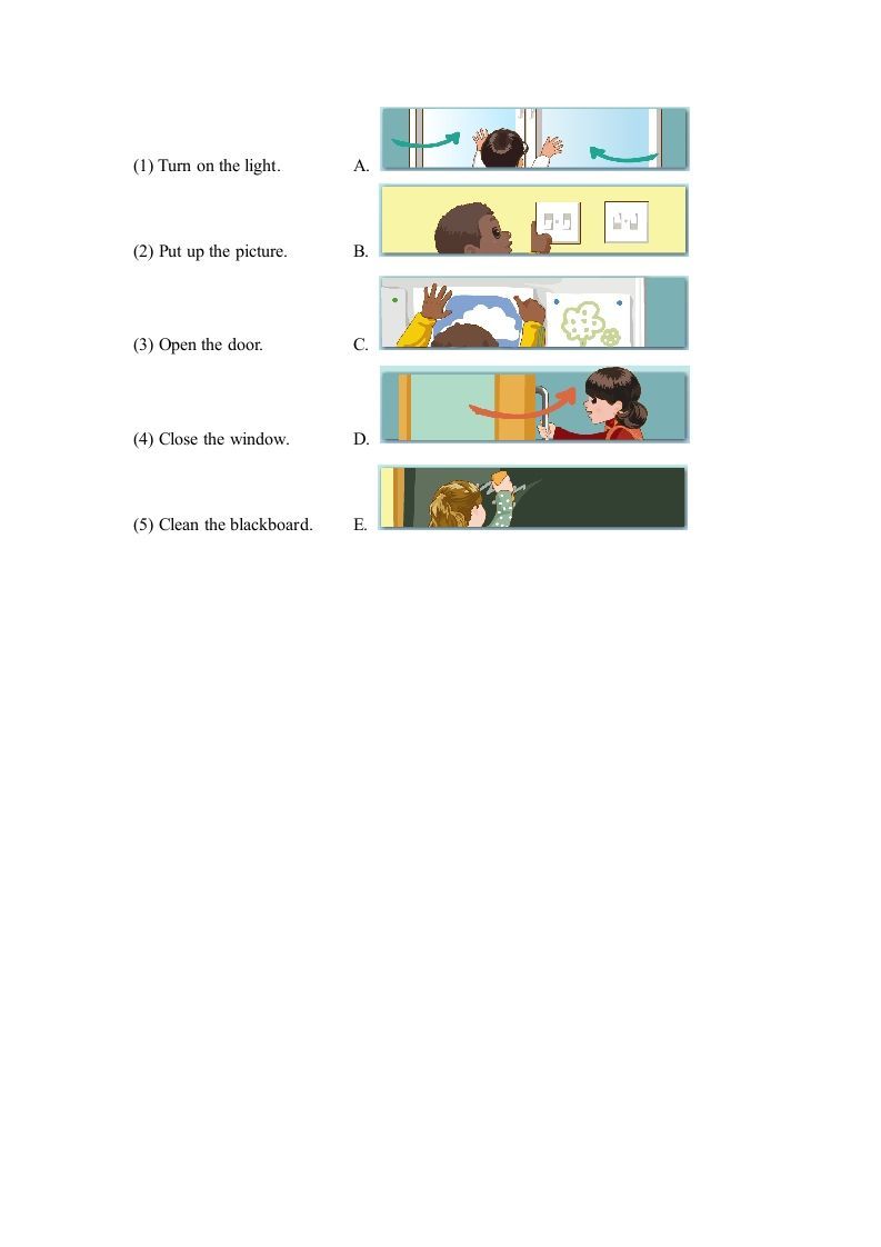 图片[2]_四年级英语上册Unit1_A_Let’s_learn同步习题（人教版一起点）_练习题|试卷|知识点|复习提纲