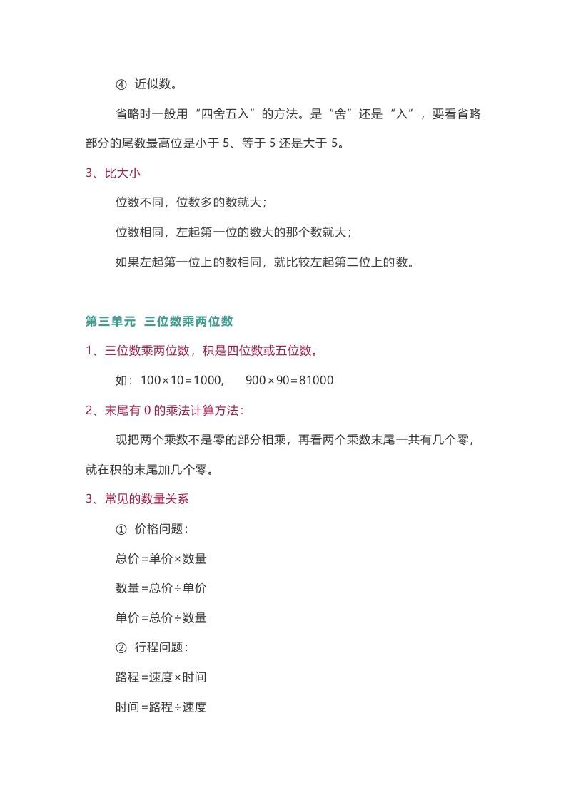 图片[3]_苏教版数学4年级下册数学知识点_练习题|试卷|知识点|复习提纲