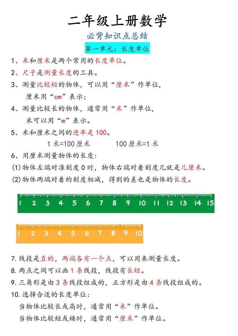 图片[3]_【二上】数学必背汇总_练习题|试卷|知识点|复习提纲