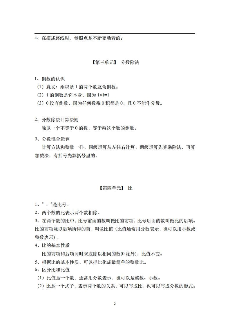 图片[2]_六年级数学上册素材-核心知识点总结人教新课标（人教版）_练习题|试卷|知识点|复习提纲