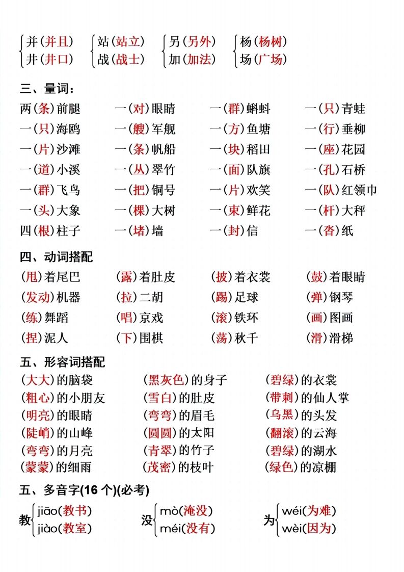 图片[2]_二上语文单元重点预习_练习题|试卷|知识点|复习提纲