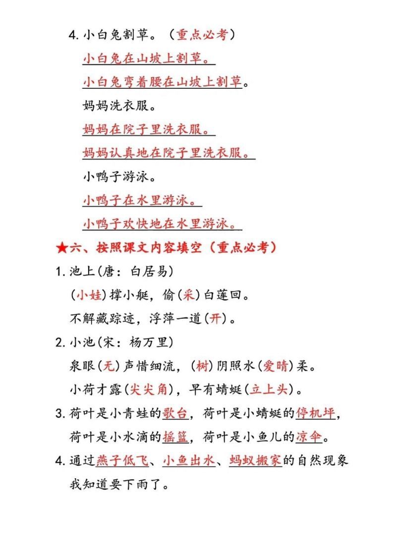 图片[3]_一下语文第六单元考点汇总_练习题|试卷|知识点|复习提纲