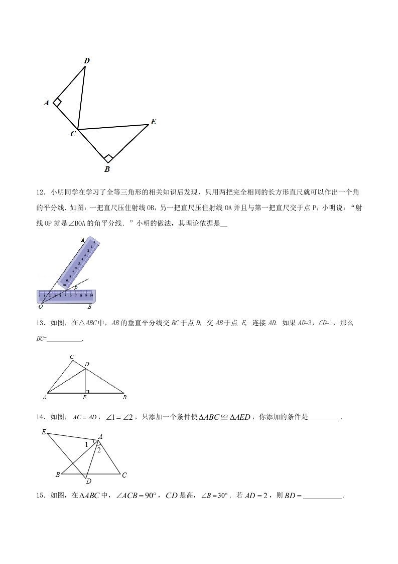 图片[3]_2020-2021学年河南省驻马店市平舆县八年级上学期期中数学试题及答案(Word版)_练习题|试卷|知识点|复习提纲