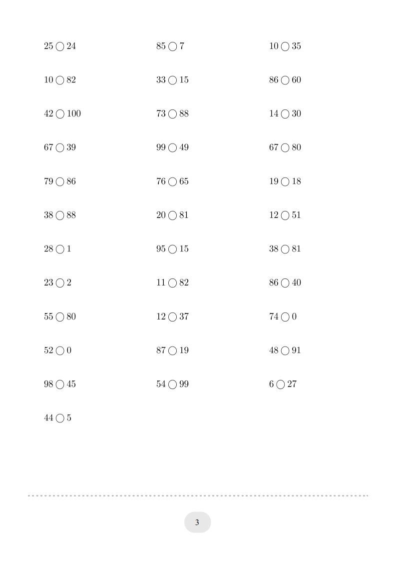 图片[3]_一年级数学下册(100以内的数比大小)1000题（人教版）_练习题|试卷|知识点|复习提纲