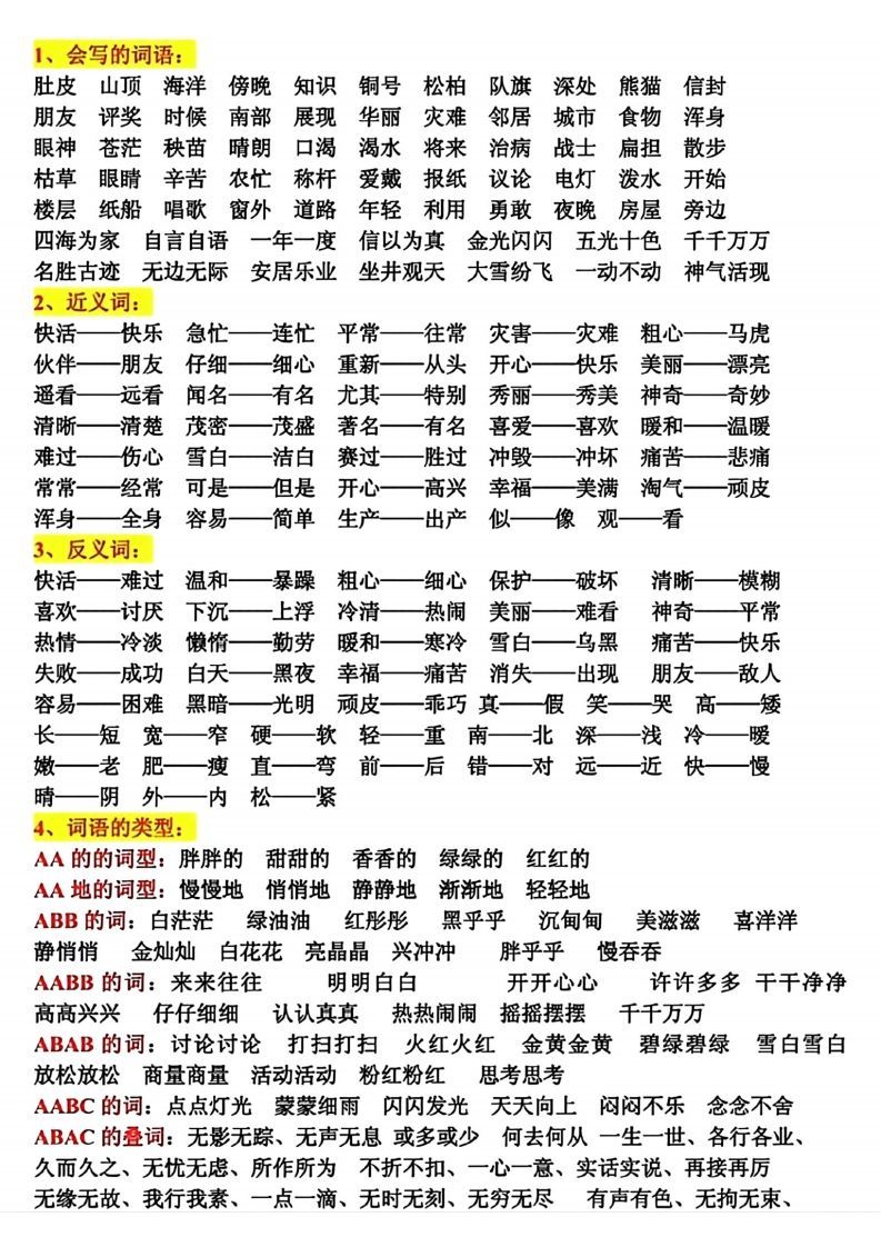 图片[2]_二年级语文上册期末复习资料_练习题|试卷|知识点|复习提纲