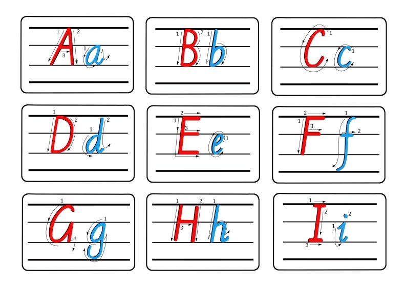 图片[2]_【控笔】字母描红+笔顺彩色款_练习题|试卷|知识点|复习提纲