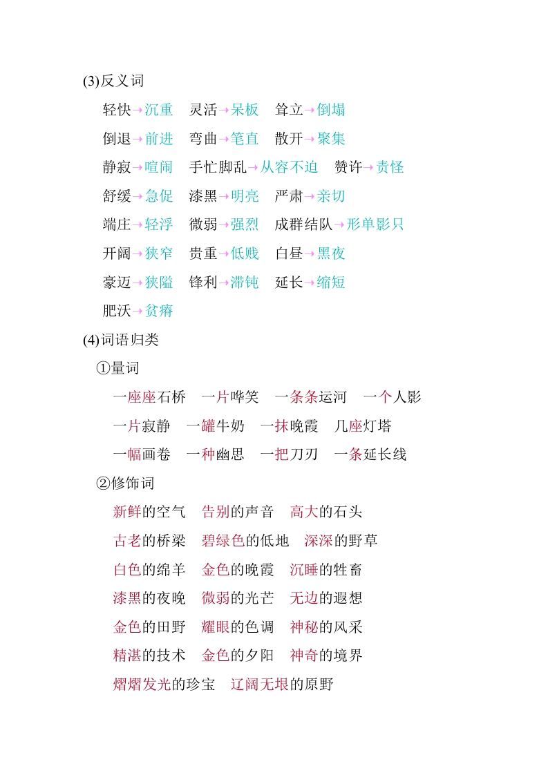 图片[3]_五年级语文下册06.第七单元知识小结（部编版）_练习题|试卷|知识点|复习提纲