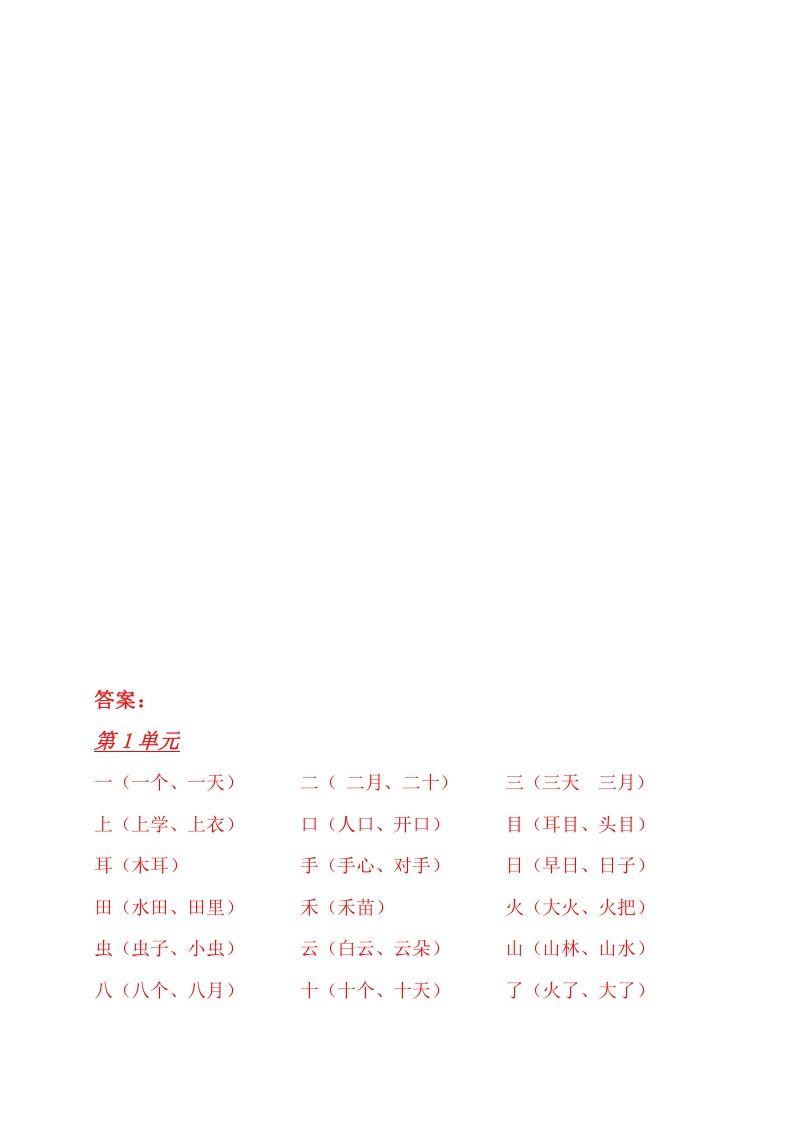 图片[3]_一年级语文上册4、看拼音写词语（6页）（部编版）_练习题|试卷|知识点|复习提纲