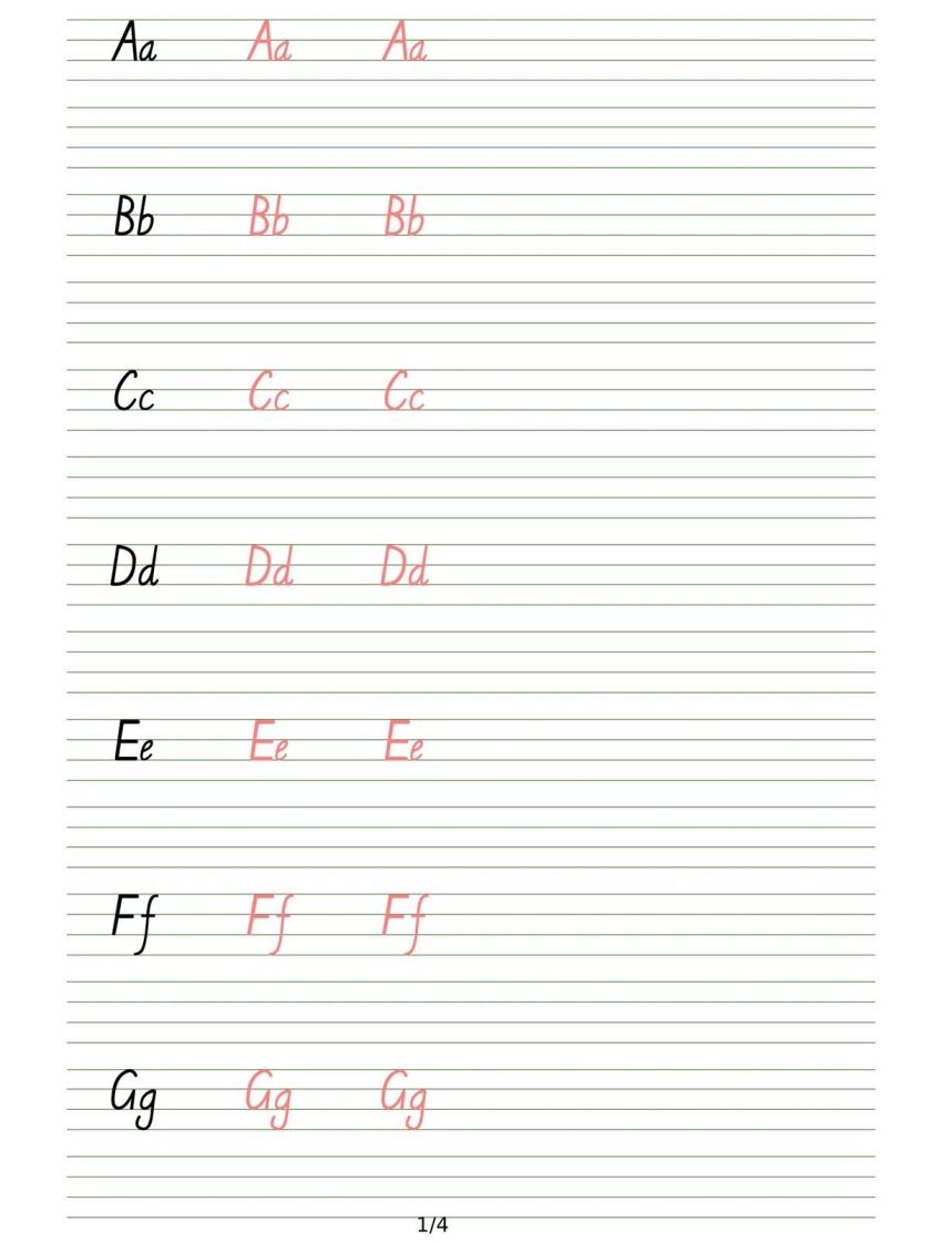 【英语】英文字帖-英文26个字母描红练习_练习题|试卷|知识点|复习提纲