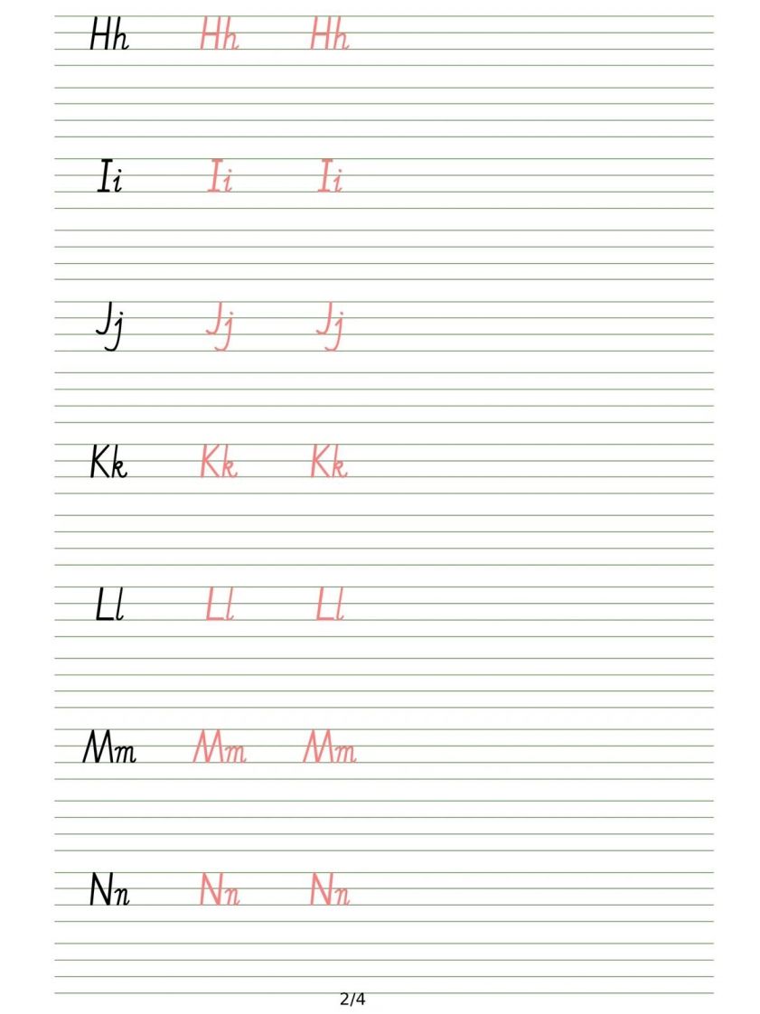 图片[2]_【英语】英文字帖-英文26个字母描红练习_练习题|试卷|知识点|复习提纲