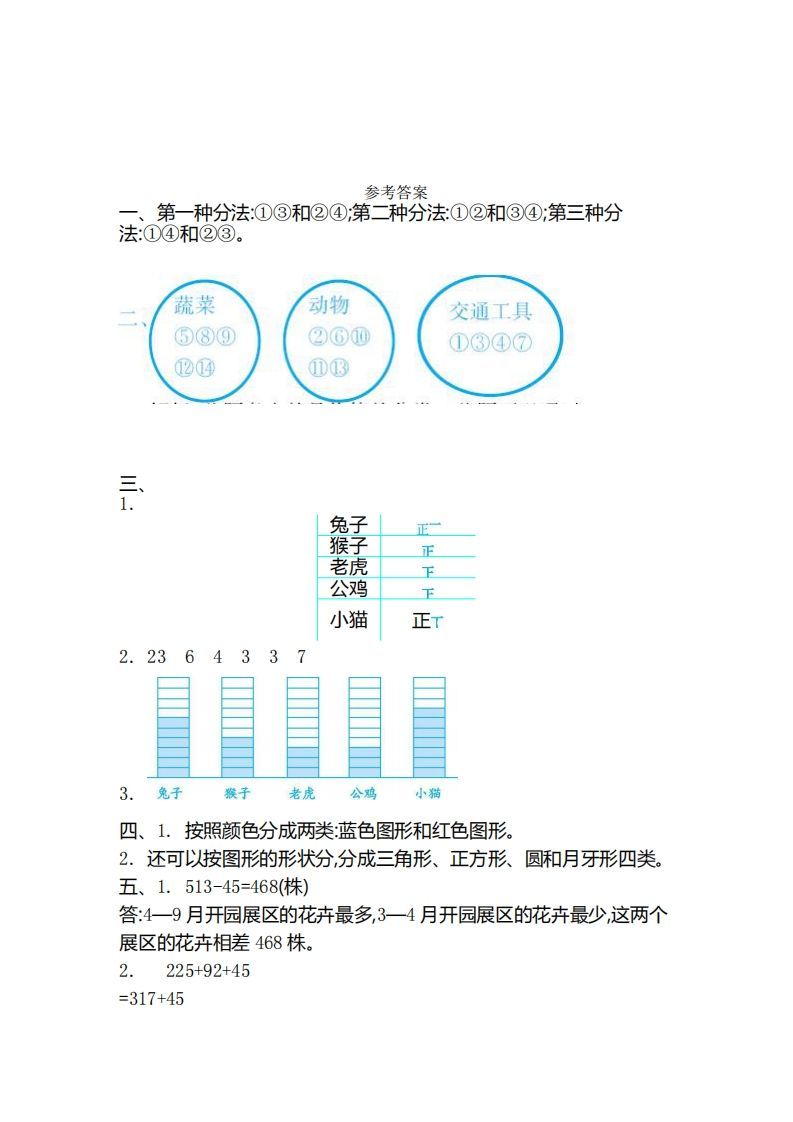 图片[3]_二（下）青岛版数学第九单元检测卷.2（54制）_练习题|试卷|知识点|复习提纲