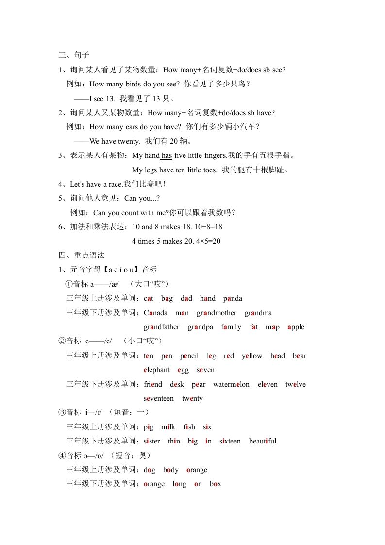 图片[2]_三年级英语下册人教版PEPUnit6Howmany必备复习宝典（知识点总结+巩固练习+答案）_练习题|试卷|知识点|复习提纲