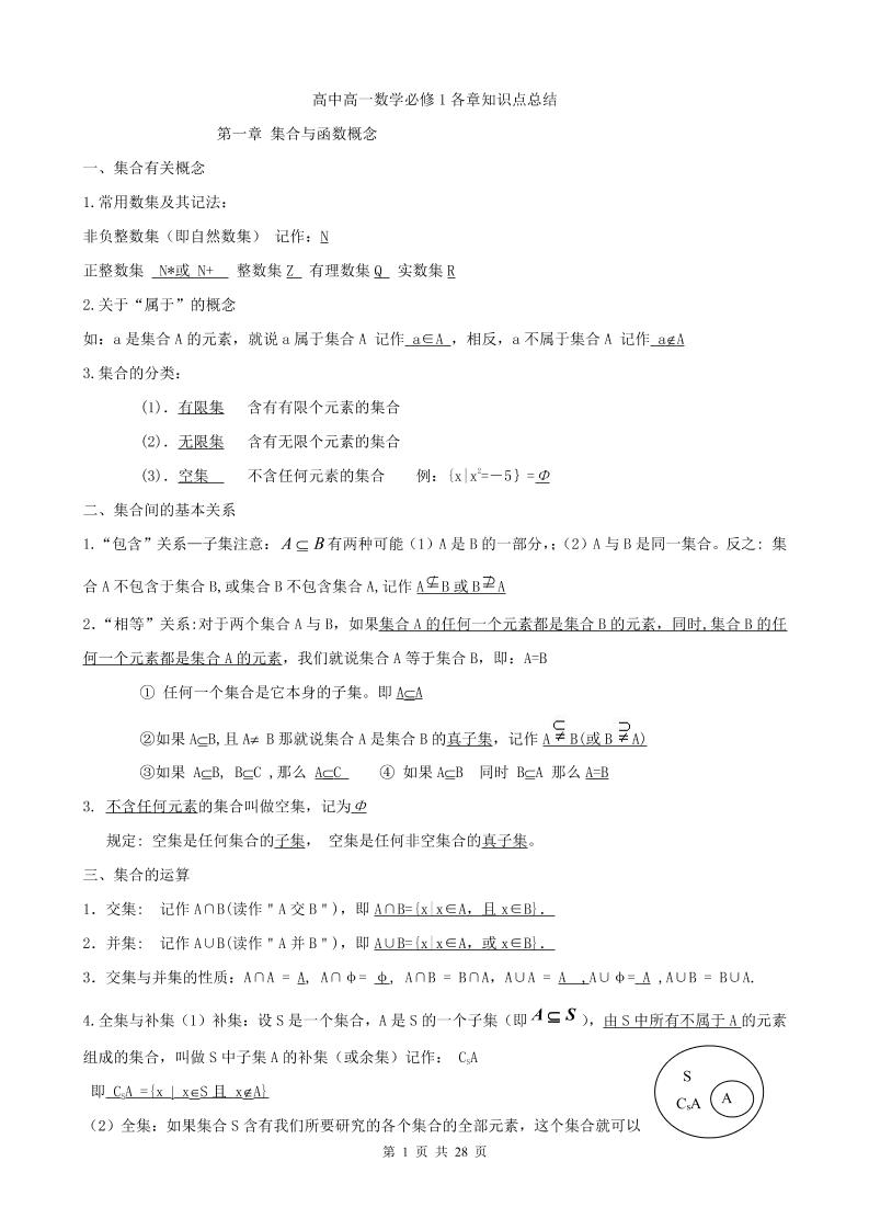 65-高中数学全部知识点整理-超经典_练习题|试卷|知识点|复习提纲
