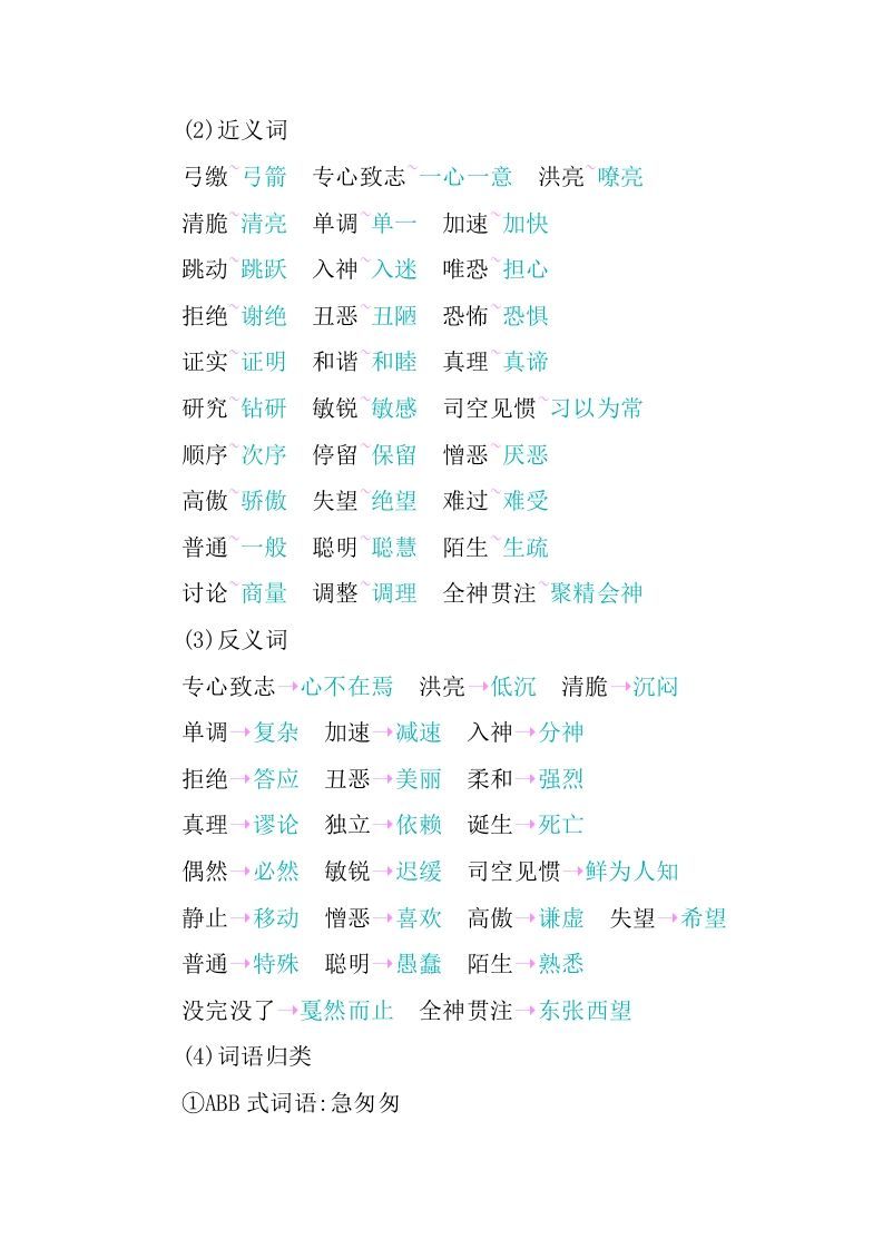 图片[2]_六年级语文下册第五单元知识小结_练习题|试卷|知识点|复习提纲