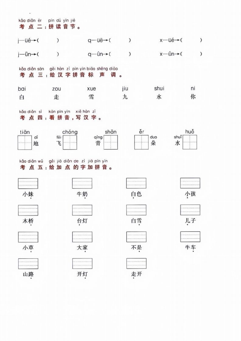 图片[2]_【拼音】汉语拼音考点通关（改版01）_练习题|试卷|知识点|复习提纲
