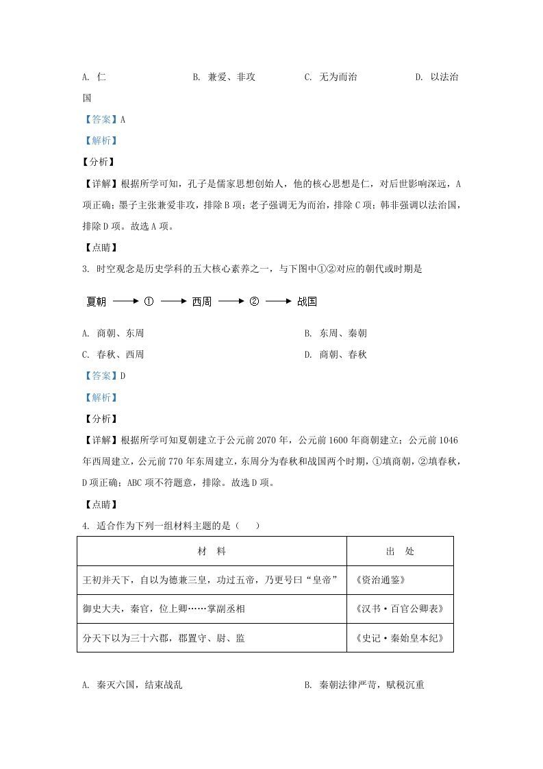 图片[2]_2021-2022学年山东省济南东南片区九年级上学期历史期末试题及答案(Word版)_练习题|试卷|知识点|复习提纲