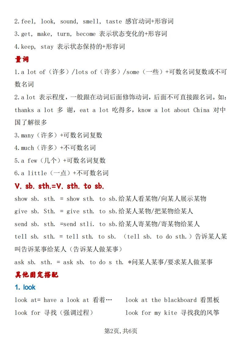 图片[2]_小升初英语常用固定搭配总结_练习题|试卷|知识点|复习提纲