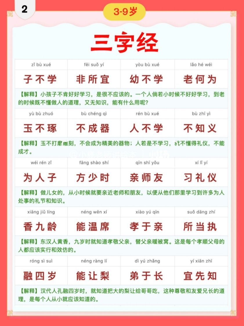 图片[2]_三字经｜彩色拼音＋注释版_练习题|试卷|知识点|复习提纲