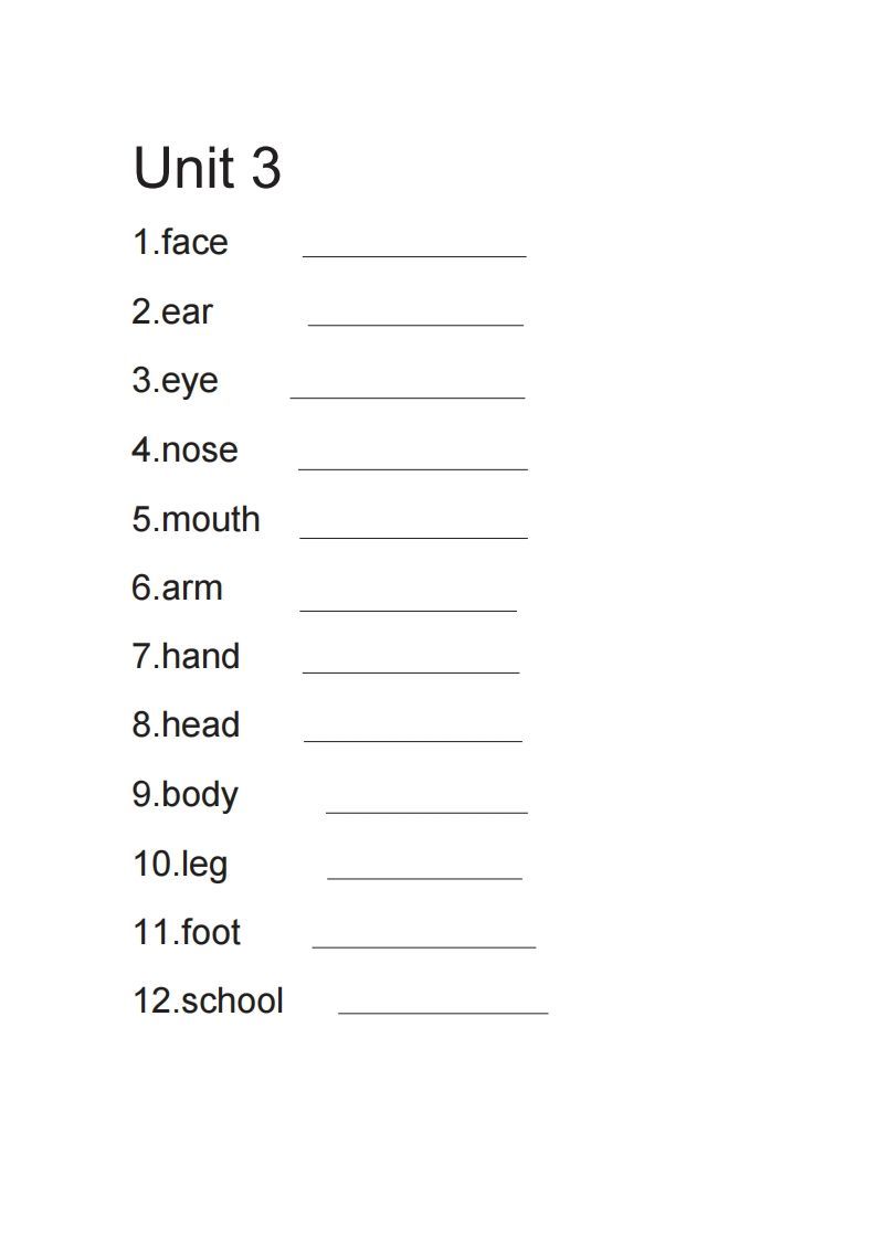 图片[3]_三年级英语上册英语单词默写表（英译汉）（人教PEP）_练习题|试卷|知识点|复习提纲