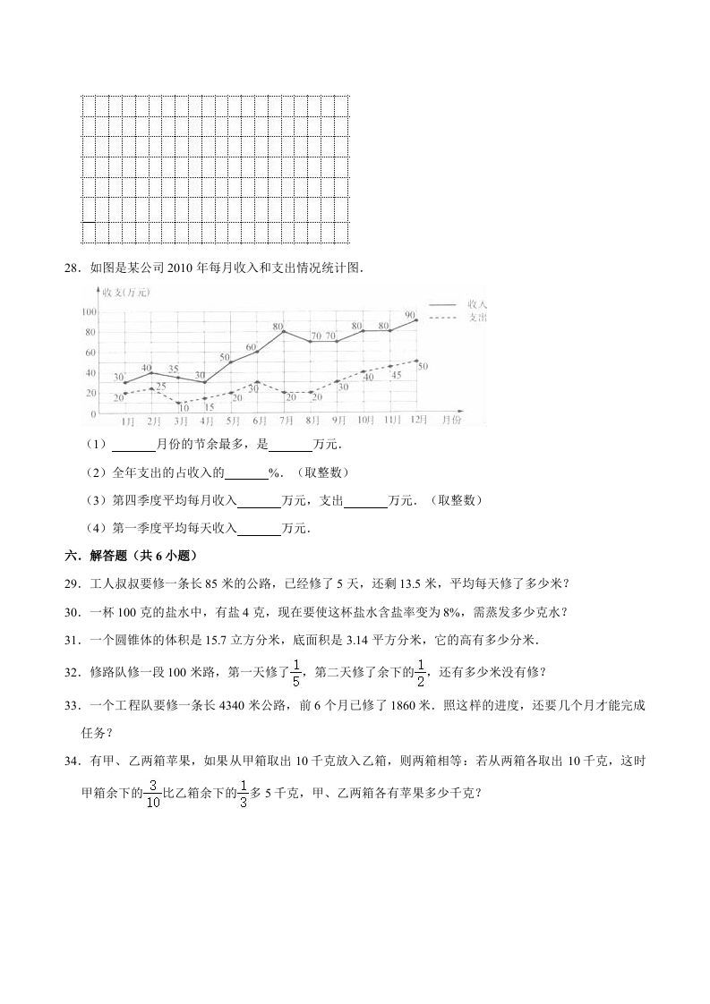 图片[3]_六年级数学下册小升初模拟试题（33）苏教版（含解析）_练习题|试卷|知识点|复习提纲