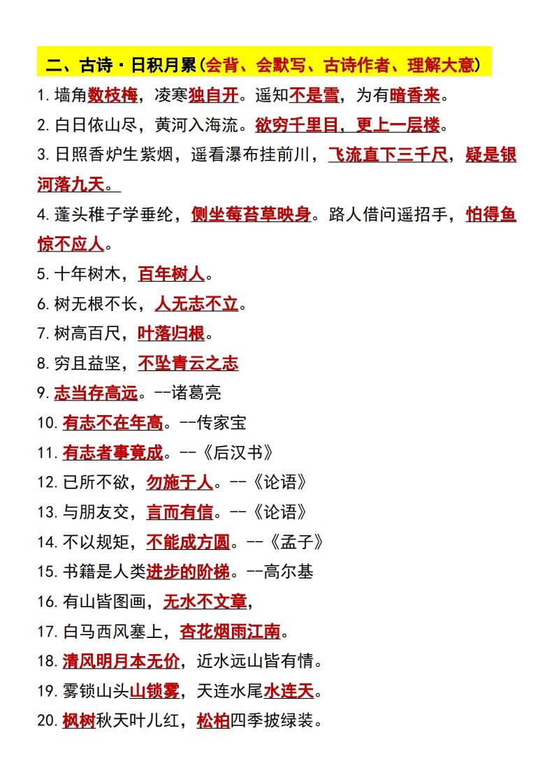 图片[3]_二年级语文上册常考重点知识点汇总必背_练习题|试卷|知识点|复习提纲