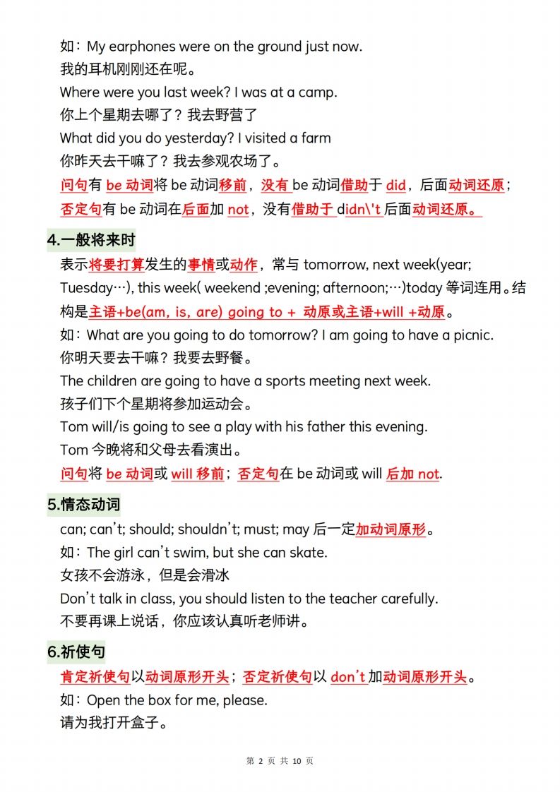 图片[2]_小升初英语【小学阶段必须掌握的40个语法知识】_练习题|试卷|知识点|复习提纲