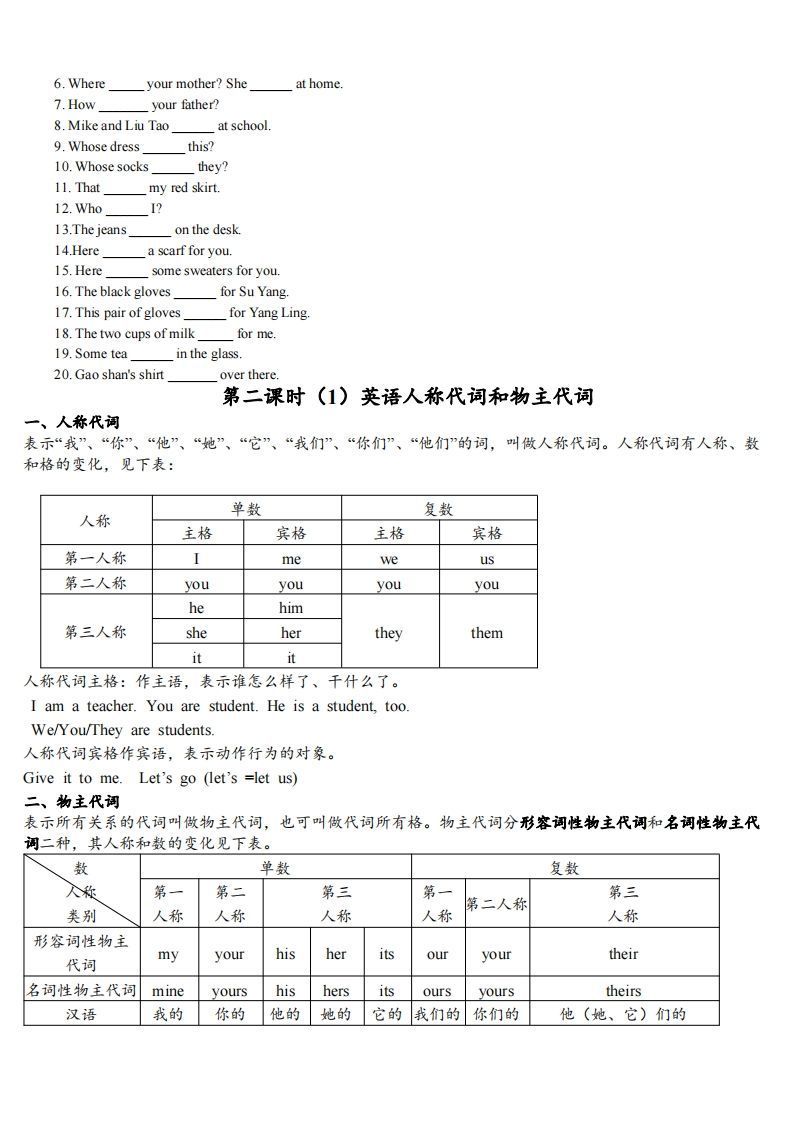 图片[2]_最新外研版初一英语语法知识点总结复习(最新超详细版)_练习题|试卷|知识点|复习提纲