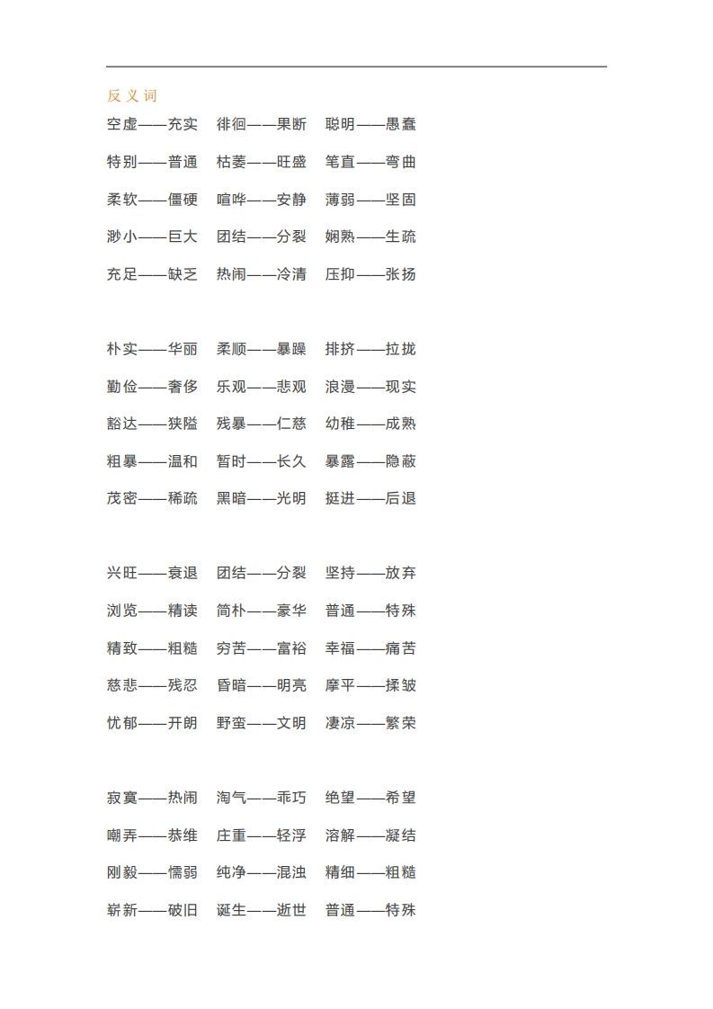 图片[3]_六年级语文下册近义词反义词汇总（部编版）_练习题|试卷|知识点|复习提纲