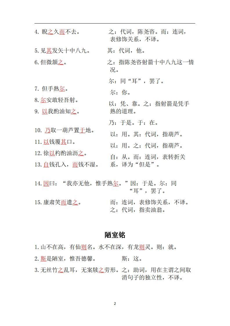 图片[2]_人教部编版七年级下册语文言文虚词归纳整理_练习题|试卷|知识点|复习提纲