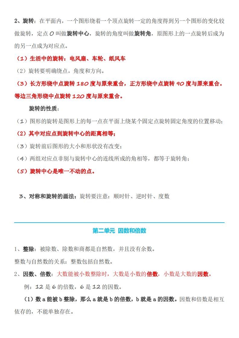 图片[2]_五下数学：人教版数学知识点_练习题|试卷|知识点|复习提纲