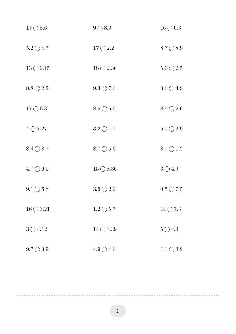 图片[2]_三年级数学下册口算题(小数比大小)500题（人教版）_练习题|试卷|知识点|复习提纲