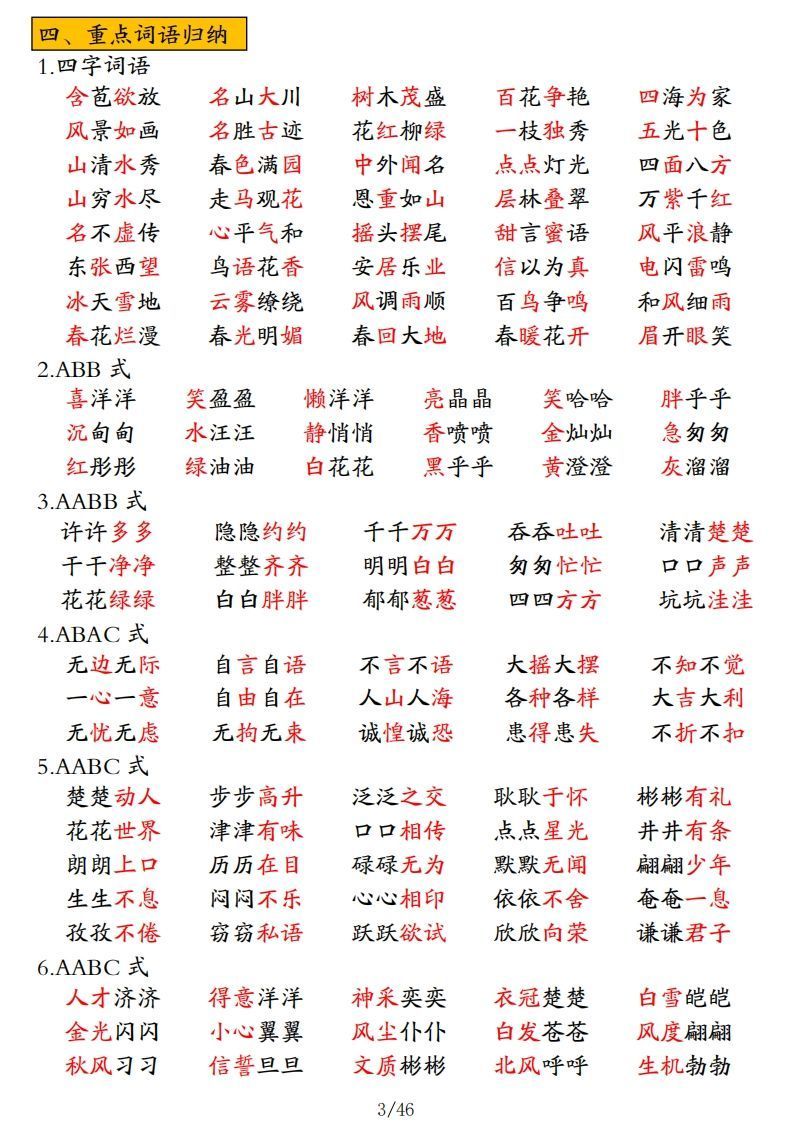 图片[3]_二年级上册语文高频考点汇总_练习题|试卷|知识点|复习提纲