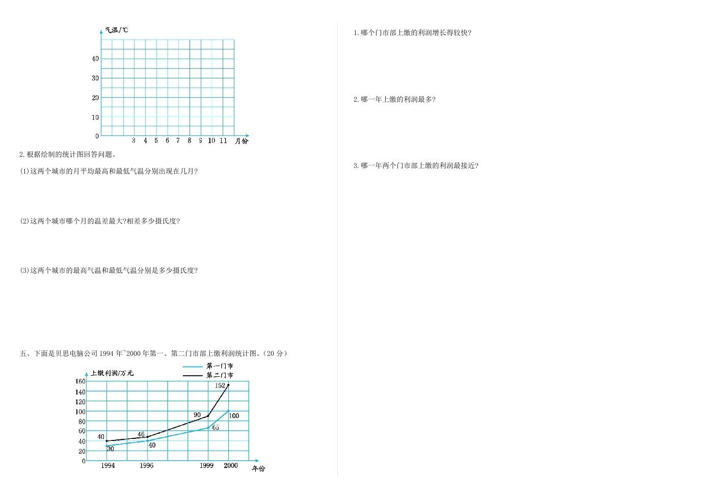 图片[2]_五年级数学下册第七单元检测卷_练习题|试卷|知识点|复习提纲