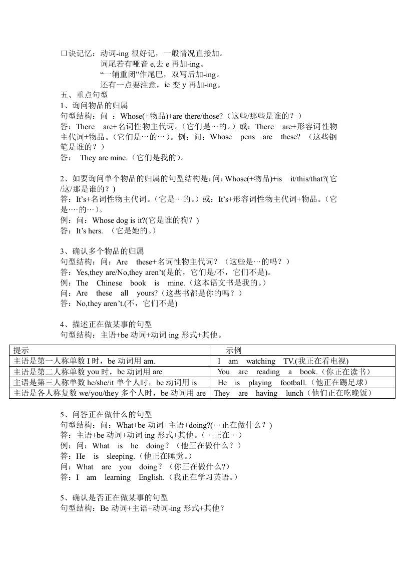 图片[2]_五年级英语下册Unit5单元知识梳理（人教PEP版）_练习题|试卷|知识点|复习提纲