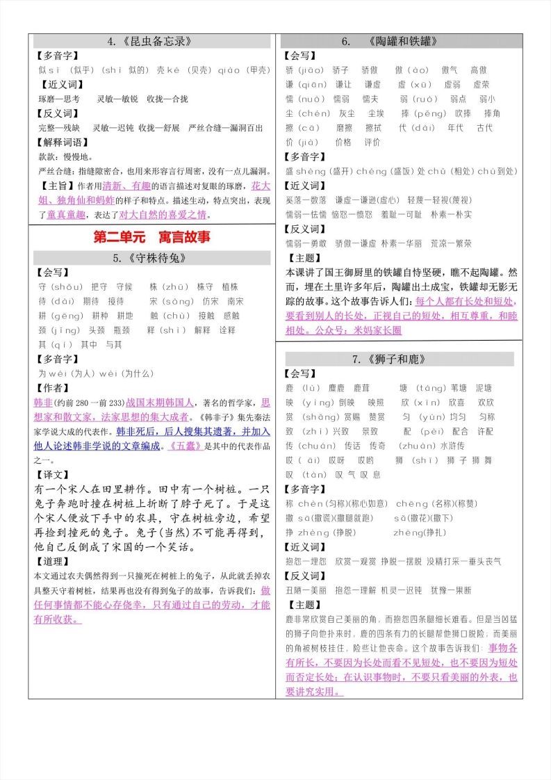 图片[2]_【语文寒假预习】三年级下册语文课课帖_练习题|试卷|知识点|复习提纲