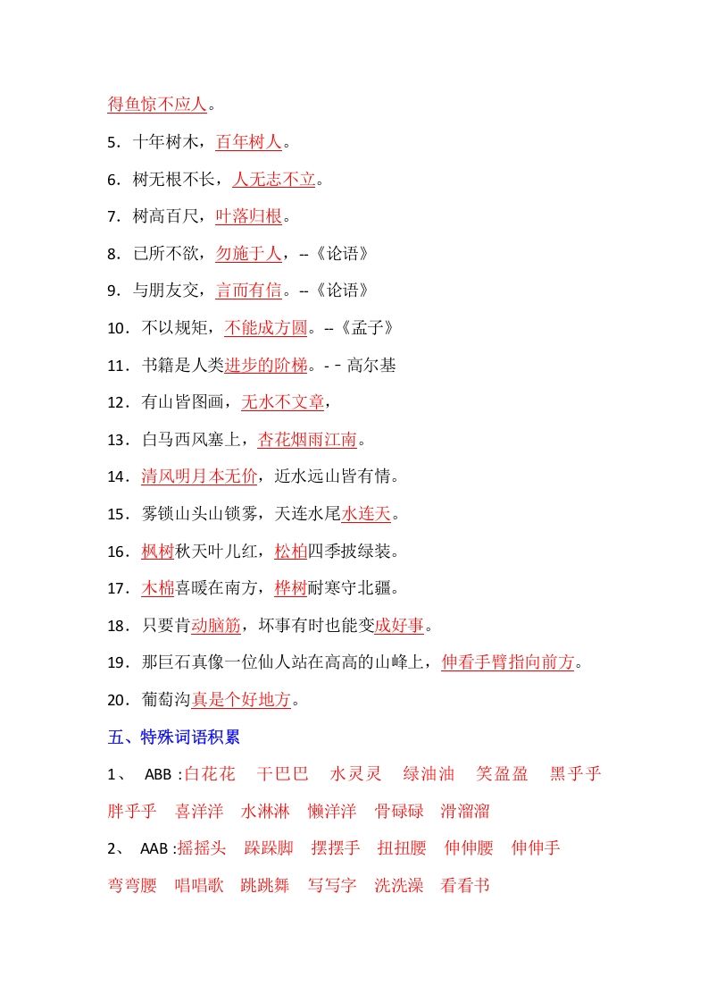 图片[2]_【全册重点知识汇总】二上语文_练习题|试卷|知识点|复习提纲