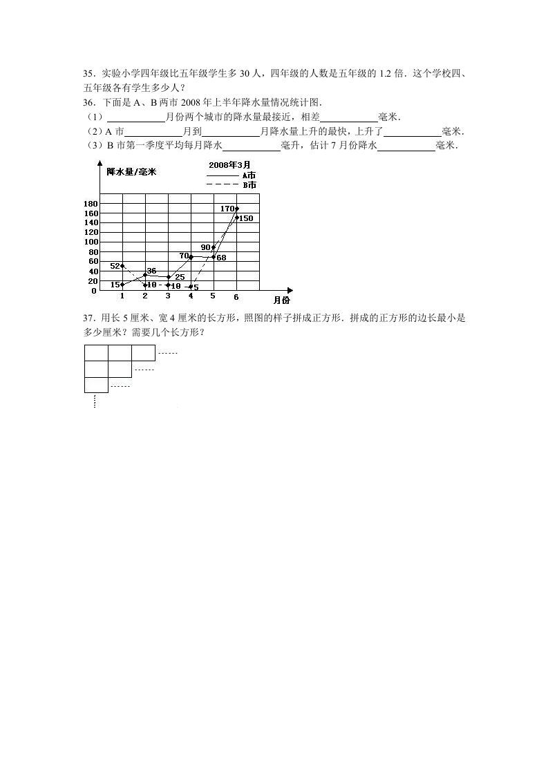 图片[3]_五年级数学下册苏教版下学期期中测试卷11_练习题|试卷|知识点|复习提纲