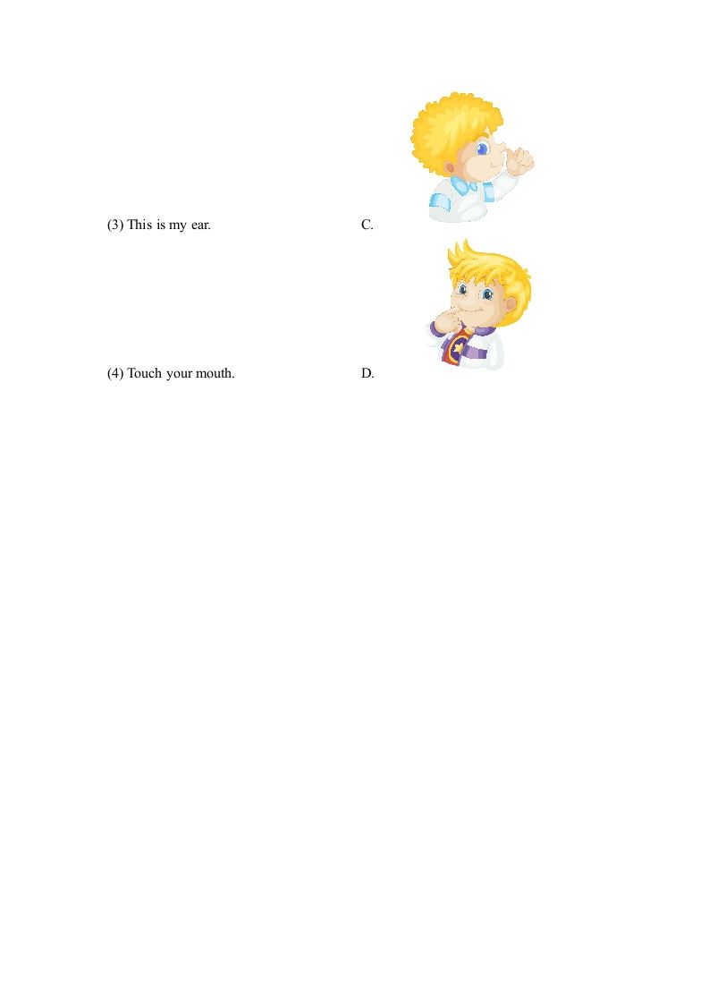 图片[3]_一年级英语上册Unit2_单元测试卷（人教一起点）_练习题|试卷|知识点|复习提纲