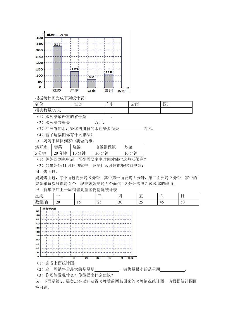 图片[3]_四年级数学上册第7单元测试卷1（人教版）_练习题|试卷|知识点|复习提纲