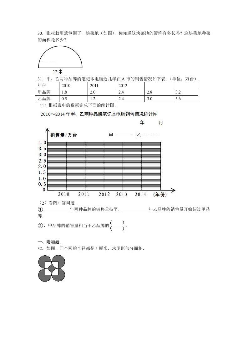 图片[3]_五年级数学下册苏教版下学期期末测试卷11_练习题|试卷|知识点|复习提纲