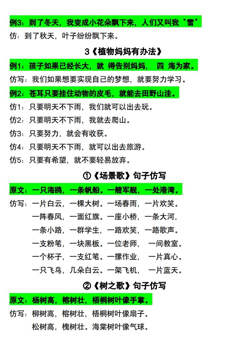 图片[2]_二年级语文上册仿写句子_练习题|试卷|知识点|复习提纲