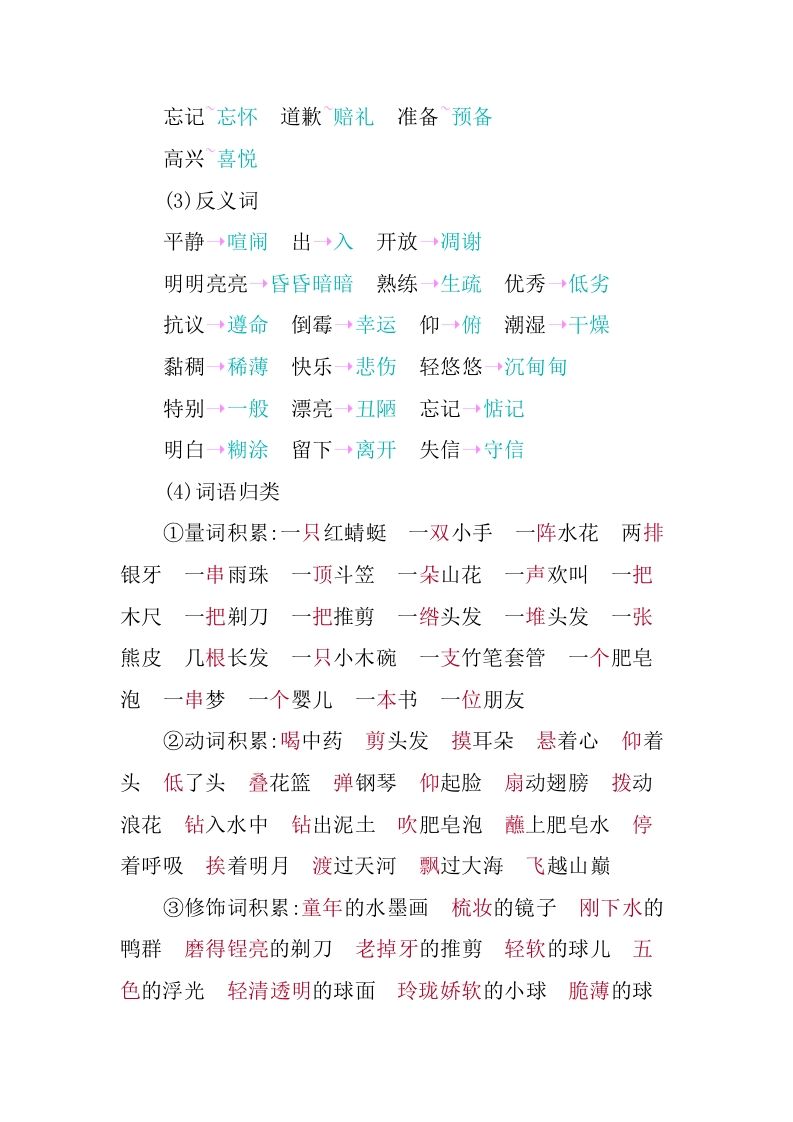 图片[3]_三年级语文下册第六单元知识小结_练习题|试卷|知识点|复习提纲