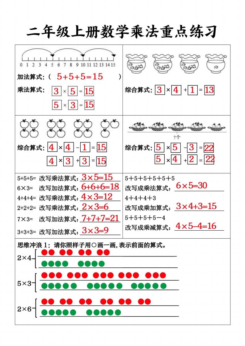 图片[3]_【乘法重点练习】二上数学_练习题|试卷|知识点|复习提纲
